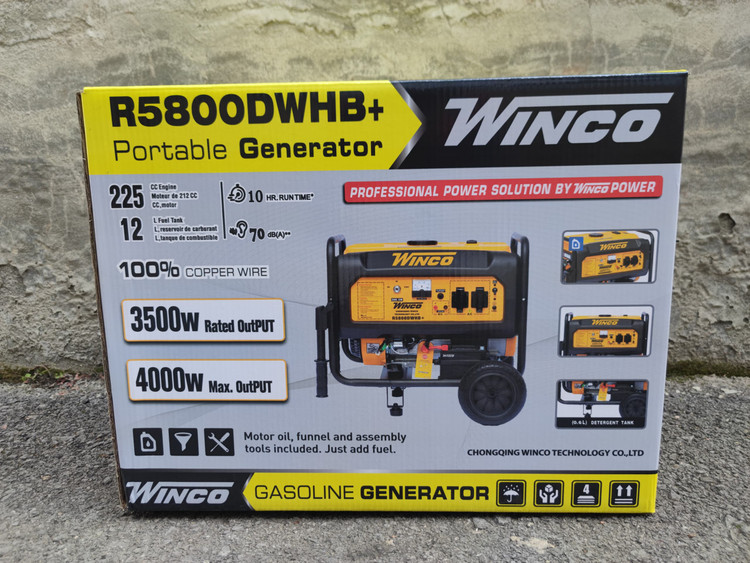 موتور برق بنزینی وینکو 4 کیلووات استارتی مدل +R5800DWHB