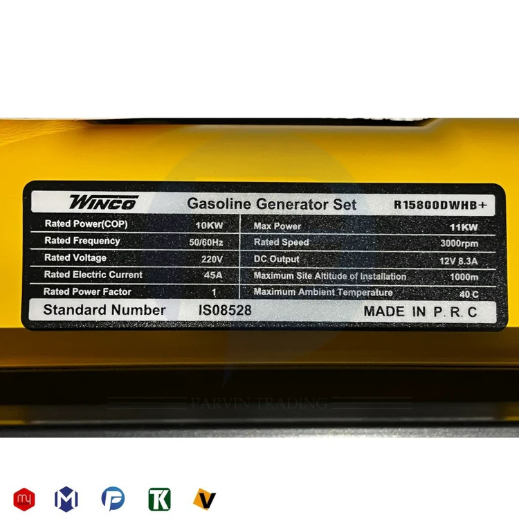 موتور برق بنزینی وینکو 11 کیلووات مدل 15800DWHB